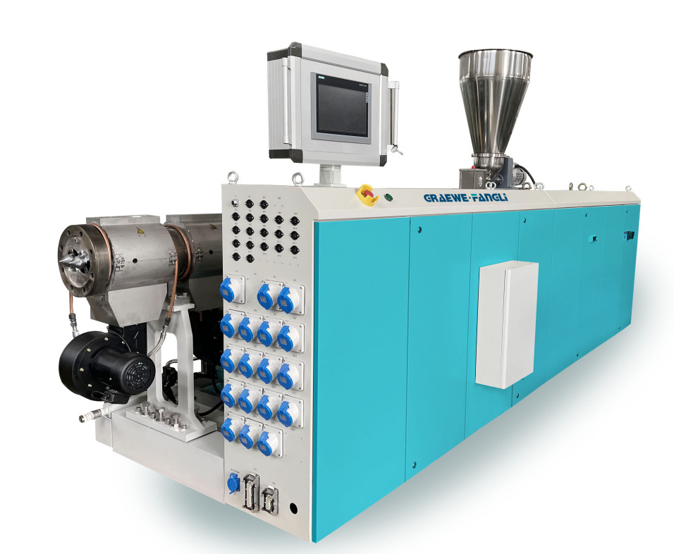 FLSP Series Counter-rotating Parallel Twin-screw Extruder —ທາງເລືອກຂອງສາຍການຜະລິດທໍ່ PVC ທີ່ມີປະສິດທິພາບສູງ Extrusion